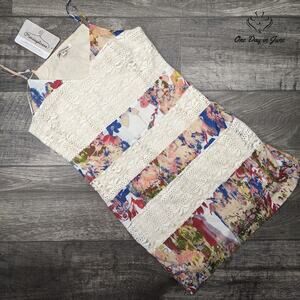 Jealous Tomato Sleeveless Lace Accent Mini Dress Size S